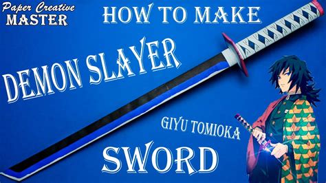 How To Make A Demon Slayer Giyu Tomioka Sword Kimetsu No Yaiba Paper