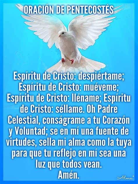 OraciÓn De PentecostÉs Espíritu De Cristo Despiértame Espíritu De