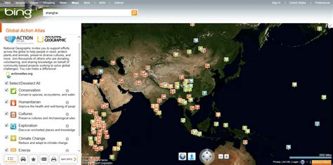 必应 Bing Maps 新应用：国家地理之全球行动地图 Livesino 中文版
