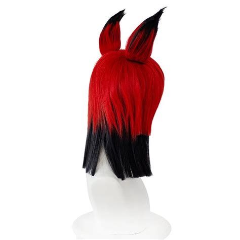 Hazbin Cosplay Wigs Hotel Alastor Costume Uniform Set Radio Demon