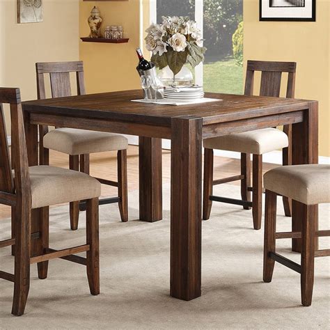 Modus Meadow 54 Square Counter Height Dining Table In Brick Brown