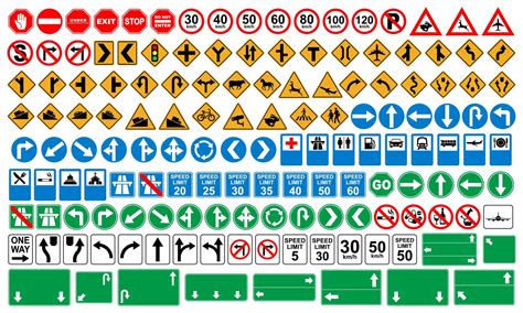 Set Of Road Sign Icons Traffic Signs Vector Illustration 7538406