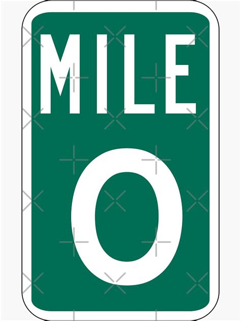 Mile Marker 0 Sticker For Sale By Madedesigns Redbubble