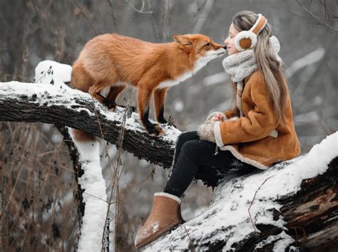 Girl With A Fox Jigsaw Puzzle In Puzzle Of The Day Puzzles On