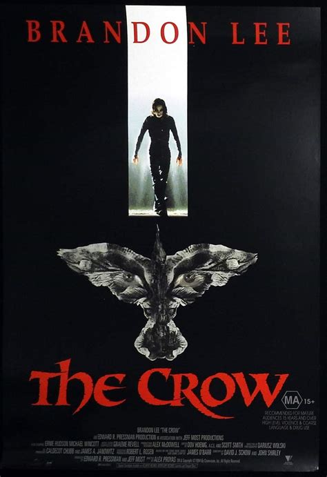 The Crow Original Rolled One Sheet Movie Poster Brandon Lee Ernie