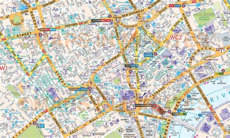 Printable London Street Map Download Of Central Major Tourist 4