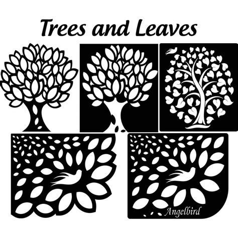 Ornaments Trees And Leaves Dxf Files Cut Ready Cnc Designs Dxfforcnc