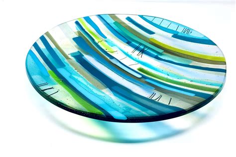 Amidst Silence By Sarinda Jones Art Glass Platter Artful Home Fused Glass Wall Art Fused