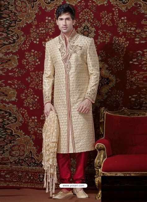 Shop Online Maharaja Style Banarasi Silk Sherwani