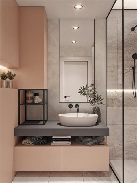 A sink and cabinet underneath are generally considered as mandatory part of every artistic floating bathroom vanity draped extensively in light grain wood. 37 Modern Bathroom Vanity Ideas for Your Next Remodel 2019