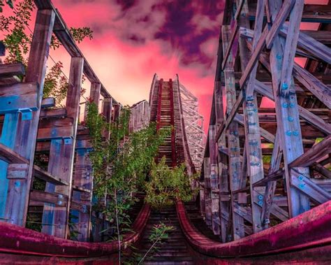 Abandoned Theme Park Rollercoaster Urban Adventure Decay Etsy