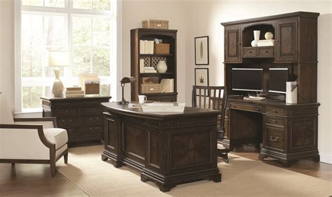 If you're looking for unique and stylish solutions in a perfect quality, this amazing item would perfectly match your needs. Aspenhome Essex Curved Executive Desk Home Office Set in ...