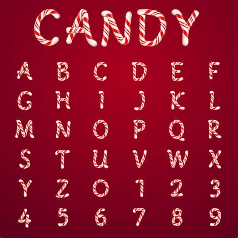 Sweet Candy Alphabet Vecotr Ai Vector Uidownload