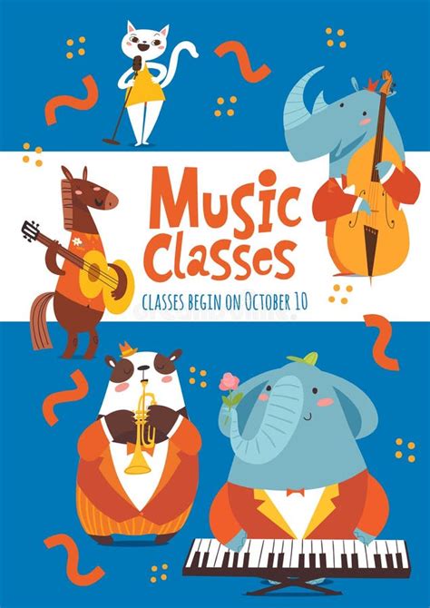 Animals Playing Instruments Stock Illustrations 279 Animals Playing