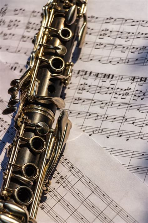 Clarinet With Sheet Music Stock Photo Image Of Metal 143715290