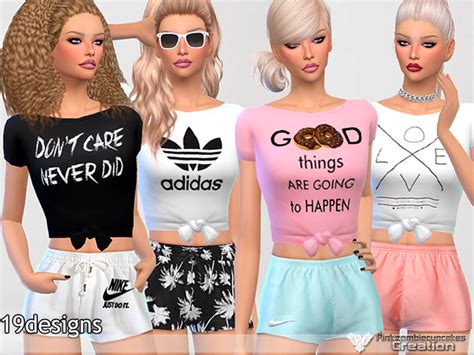 Everyday Cute Tops By Pinkzombiecupcakes At Tsr Sims 4