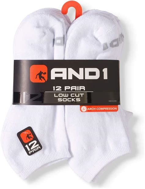 And1 12 Pair Socks White 6 125 At Amazon Mens Clothing Store