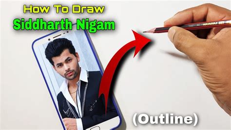 How To Draw A Actor Siddharth Nigam Step By Step Drawing Outline
