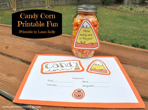 Guess How Many Candy Corn In The Jar Free Printable Printable Word