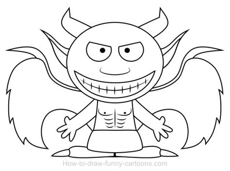 Drawing A Demon Cartoon