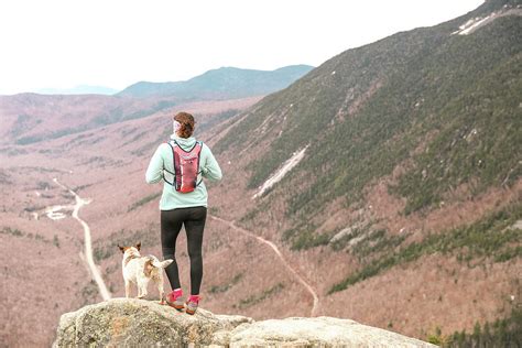 Woman Hiking With Dog Mt Willard New Photograph By Kat Carney Fine