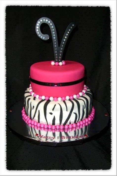 hot pink and zebra birthday cake created by miloni s cake creations zebra birthday cakes cake
