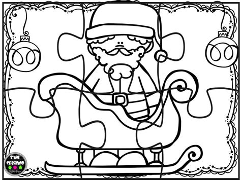 Puzzles navidad para colorear (3) – Imagenes Educativas