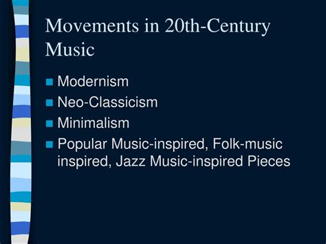 Ppt 20th Century Music Powerpoint Presentation Free Download Id