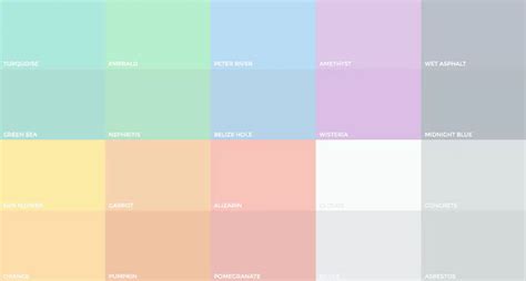 The Color Palette Is Shown With Different Shades