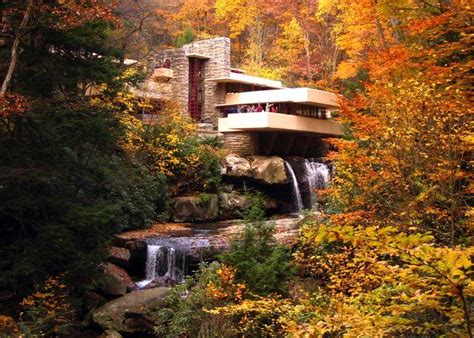 Frank Lloyd Wrights Fallingwater A House Built Over A Waterfall In