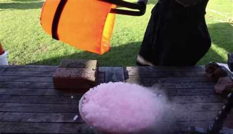 Molten Hot Lava Versus Dry Ice Scientist Pours One Out To See What