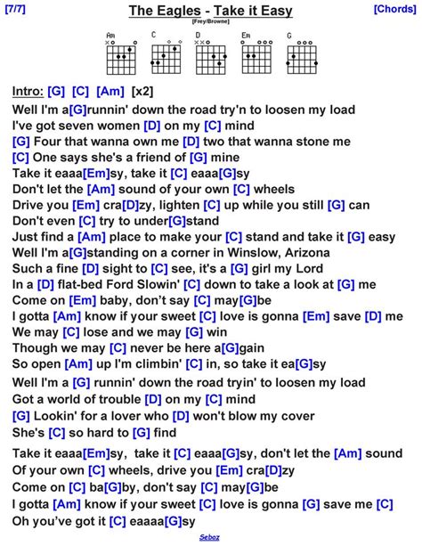 The Eagles Take It Easy Guitar Chords And Lessons