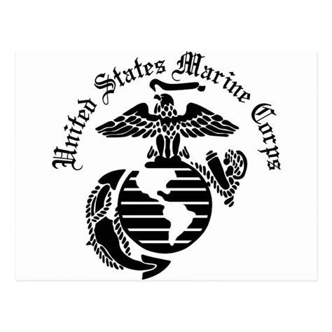 Usmc United States Marine Corps Postcard Zazzle Marine Corps Emblem