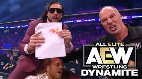 Kenny Signs Contract In Pages Blood In Last Stop To Full Gear Aew
