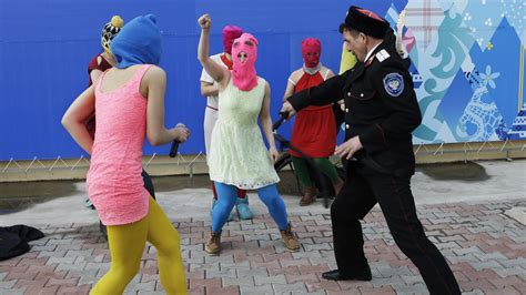 Video Pussy Riot Defies Ban On Sochi Protests Skewers Putin The Two