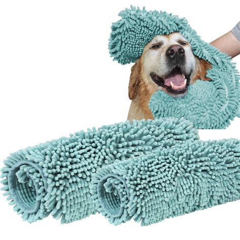 Fast Drying Pet Bath Towel Ultra Absorbent Microfiber Chenille Towel