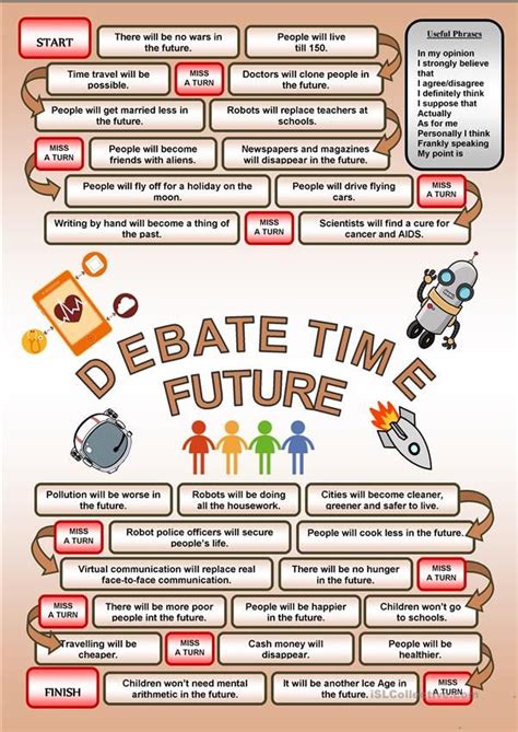 Debate Time Future Worksheet Free Esl Printable Worksheets Made By