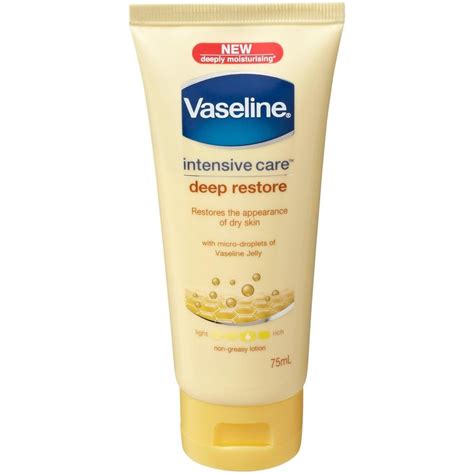 For instance, people in australia use the. Vaseline Intensive Care Deep Restore Lotion - 75ml | BIG W