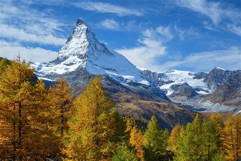 Matterhorn And Larch Tree Forest In Autumn Photograph By Patrick