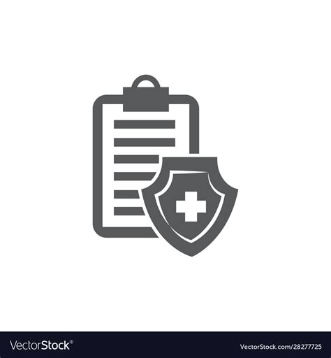 Medical Insurance Icon On White Background Vector Image