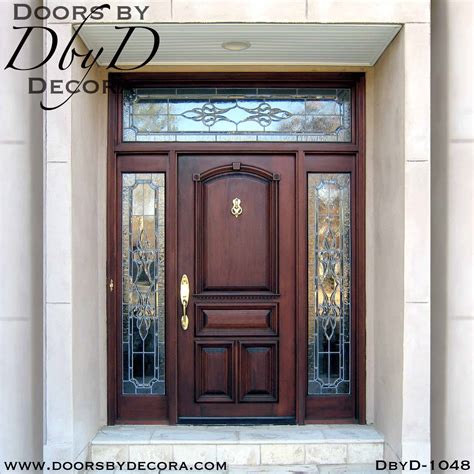 Custom Estate Mahogany Door With Leaded Glass Doors By Decora