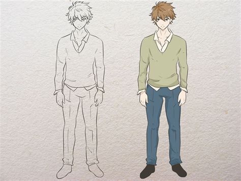 Learn how to draw a man by following the steps in this tutorial. How to Draw an Anime Body (with Pictures) - wikiHow