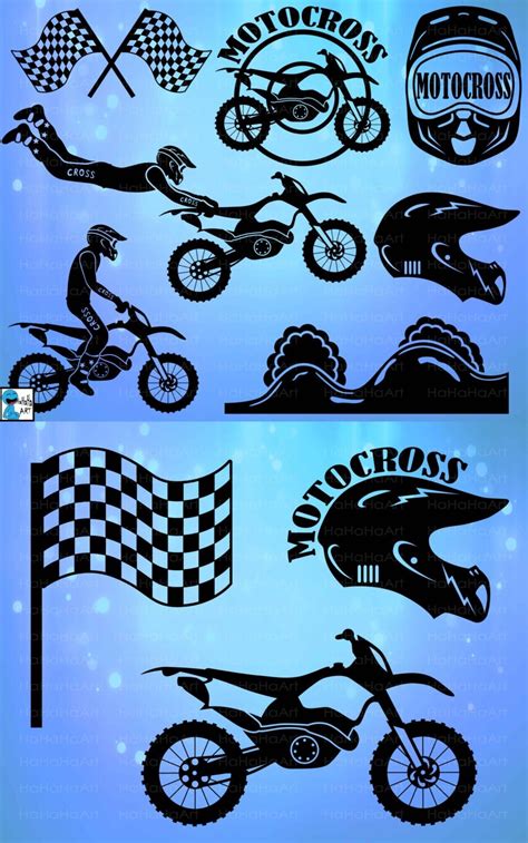 Motocross Monogram Cutting Files Svg Png  Eps Dxf Digital