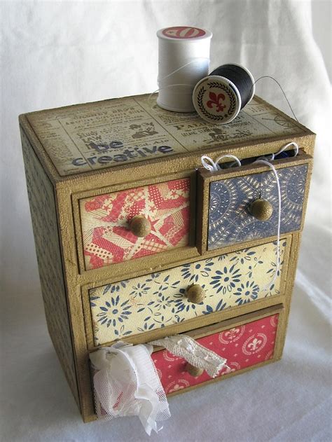 Altered Drawer Set Using Authentique Glory Collection Cajas De