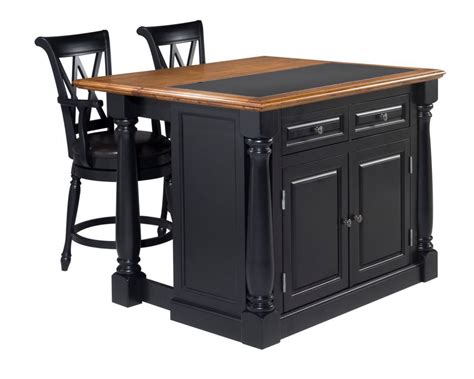 Check spelling or type a new query. Monarch Island With Granite Top And Two Stools - Black ...