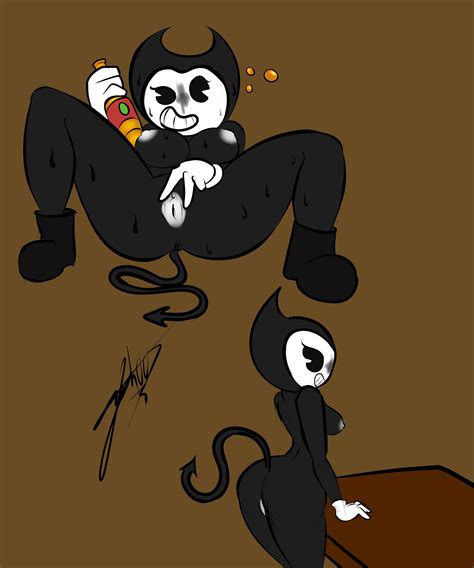 Rule 34 Alcohol Bendy Bendy And The Ink Machine Beverage Boots Bottle Breasts Clothing Demon
