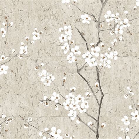 Graham And Brown Floral Sakura Pale Gold Wallpaper 102957