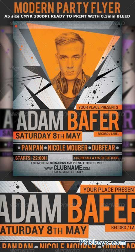 Modern Minimal Party Flyer Template 4549194 Free Download Photoshop