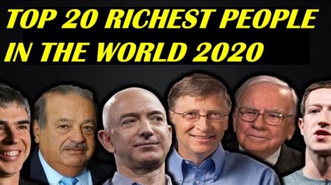 Have you noticed any common trend among them? 20 Richest People in the World 2020 | Richest Person ...