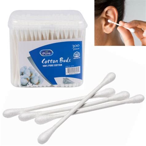 300ct Cotton Swabs Double Round Tipped Applicator Q Tip Safety Ear Wax